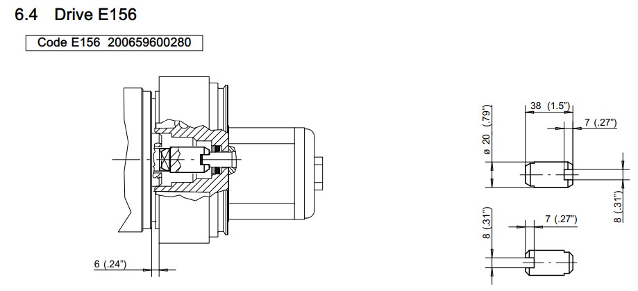 Bucher UP100 Drive Coupling E156