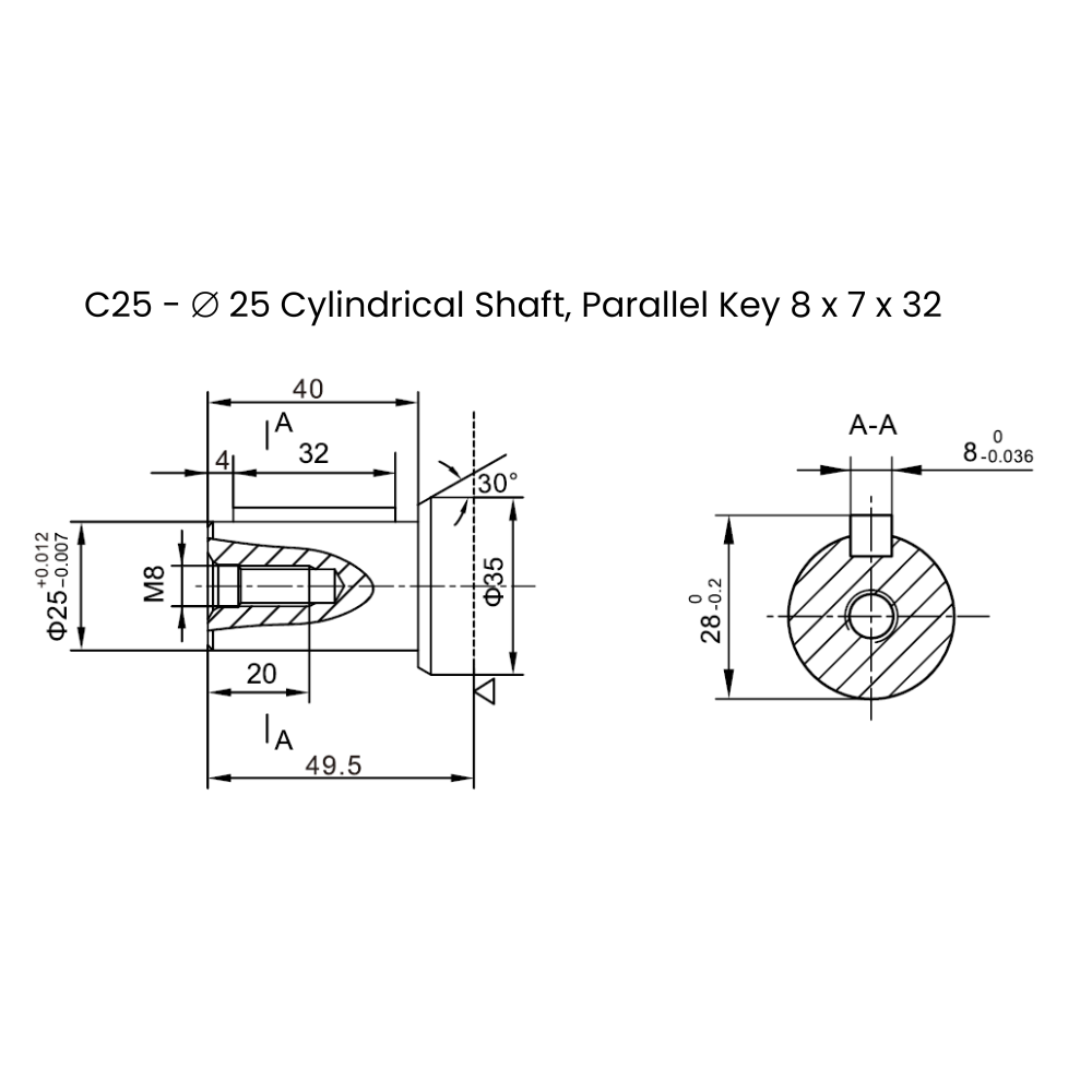 200CC, Magneto Mount, 25mm Parallel Keyed Shaft, Low Speed High Torque Hydraulic Motor