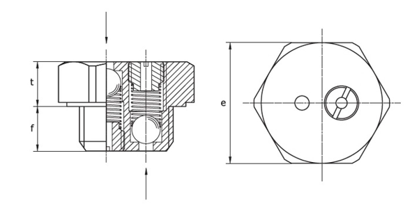 Hydraulic breather plug with double valve, 1/4 BSP, TSVV1G