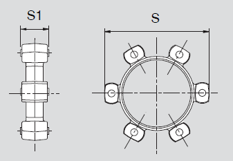 Setco Drive Coupling Spider, 45mm Outer Diameter, To Suit D63, D71, D80, D90