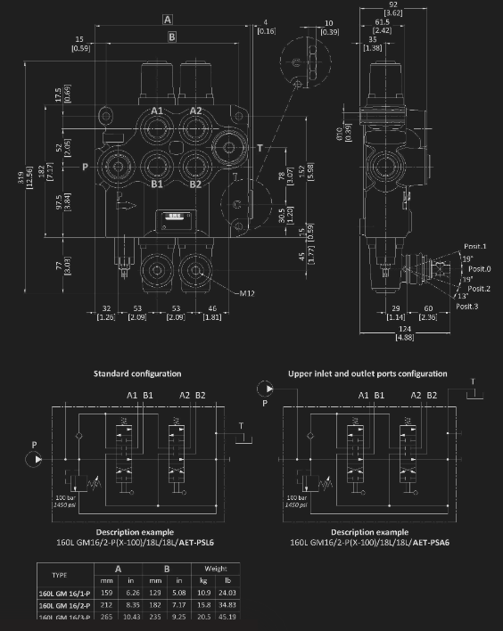 160L GM16/1/P(X-100)/18L/AET-P 1 BANK 1 FLOWFIT LEVER VALVE