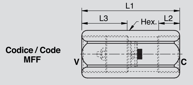 Hydraulic Hose Burst Valve Body Only Female/Female MFF 1