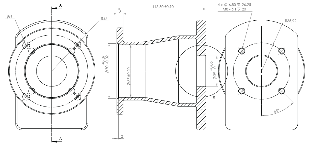 Petrol Engine Bell housing and drive coupling kit to suit Hi-Lo pump, 3/4 Shaft