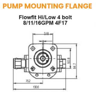 Petrol Engine Bell Housing for 4 Bolt Hi-Lo Pump to Honda GX120, GX160, GX200 and Loncin G120, G160, G200