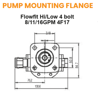 Petrol Engine Bell Housing for 4 Bolt Hi-Lo Pump to Honda GX240, GX270 GX340, GX390 and Loncin G240, G270, G340, G390