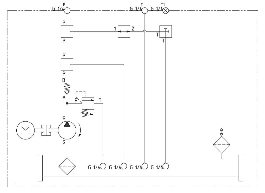 Is the system single-acting, double-acting, or a pressure and return (P+T)?
