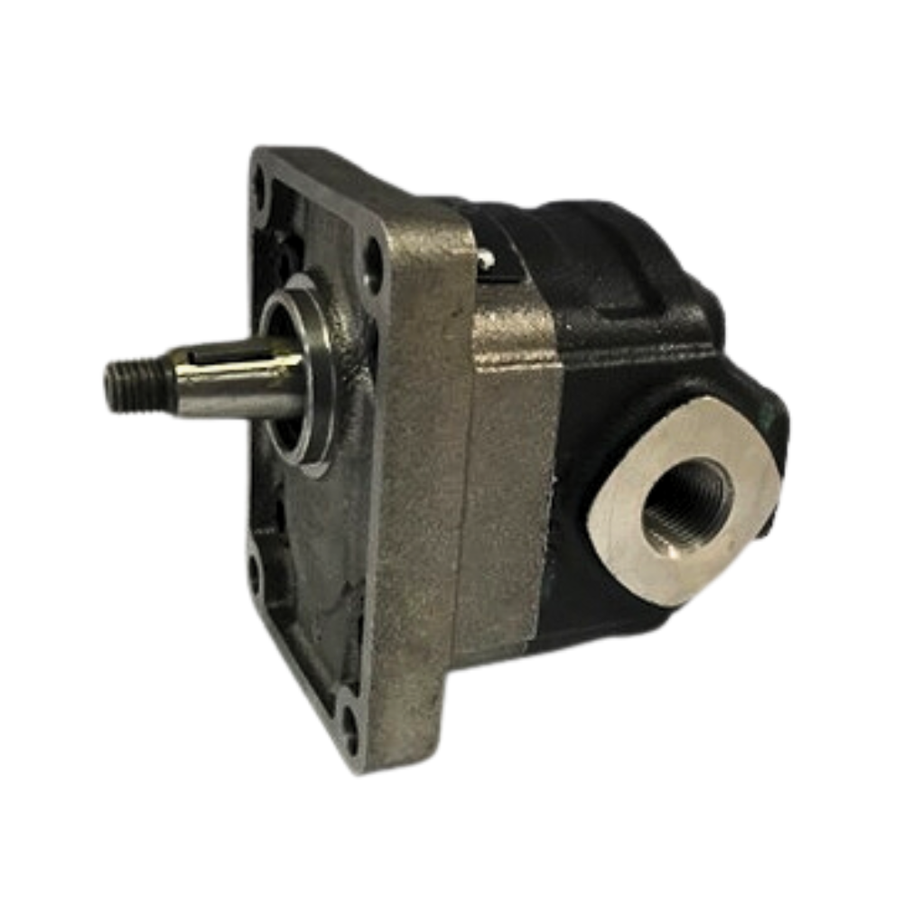 Casappa Cast Iron Hydraulic Gear Pump, Group 2, 8.25cc, Clockwise, 1:8 Tapered Shaft, 4 Bolt European Flange, 1/2" BSP Ports