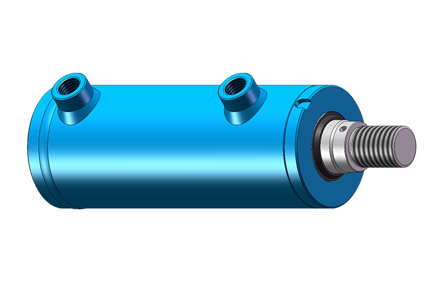 PLAIN BASE END, THREADED ROD, DOUBLE ACTING HYDRAULIC CYLINDER