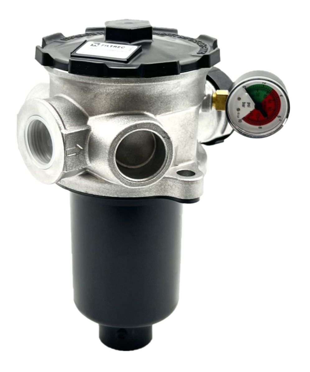 FR6 Series Tank Top Return Filter 10 Micron 2 Hole 3/4" BSP 46 L/min With Air Breather  c/w Quick Access Filler Cap