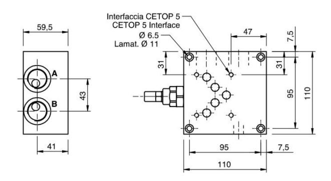 Hydraulic Cetop Subplates With Relief Valve, VMP NG10 CETOP 5, 80-300 Bar