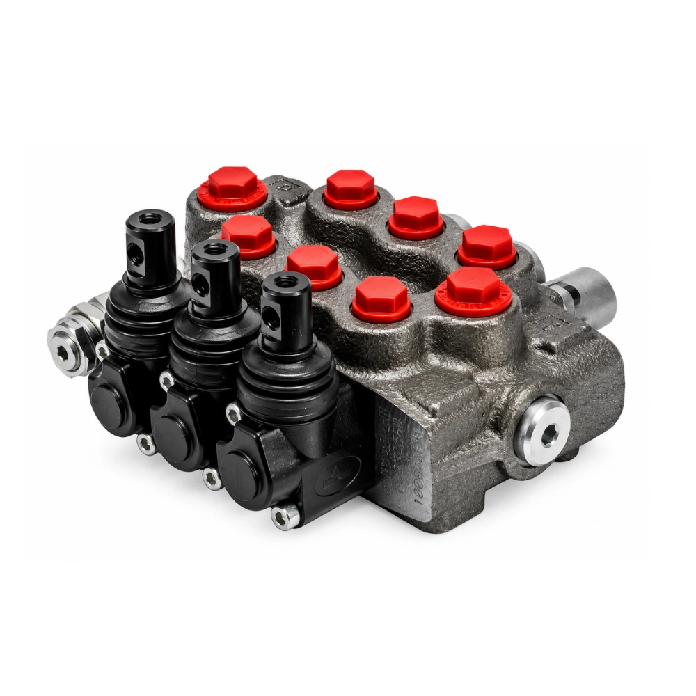 Walvoil SDM080 3 Bank 1/4" BSP 25 L/min Double Acting Spring Return Valve