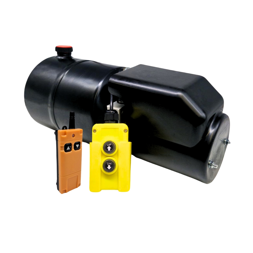 Flowfit 24V DC Single Acting Hydraulic Power Pack 2KW With 4L Steel Tank & Wireless Remote