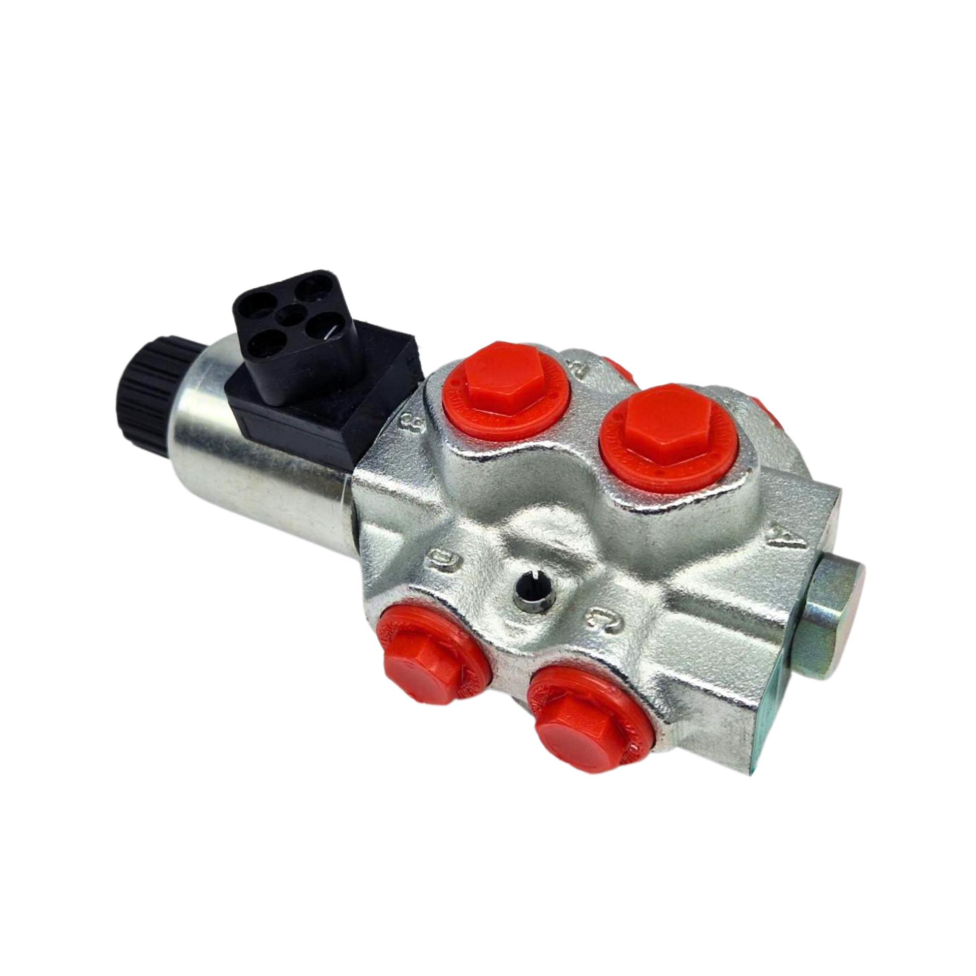 Walvoil, 12V DC, 6 Ways, 3/8" BSP, Open, Galvanized Solenoid Diverter Valve, DFE052/6A18ES-W201-12VDC