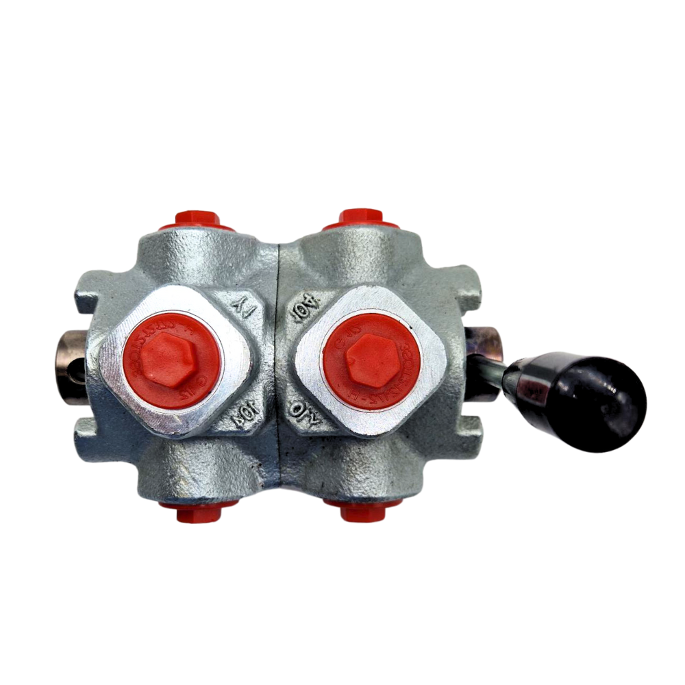 Walvoil, DHZ10/8A, 8 Way 1/2" Closed Centre, Galvanized Manual Rotary Control Diverter Valve