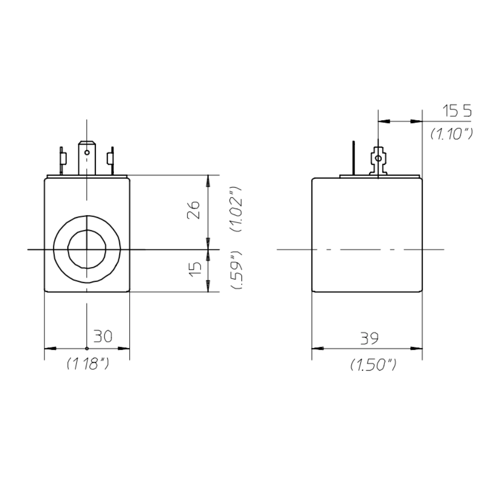 Bucher Solenoid Coil for EHI/EHE Pilot Electrovalves – 12V DC