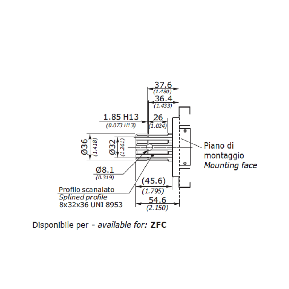 Walvoil Hydraulic Gear Pump, Group 3, 19.3CC, Clockwise, 1" BSP Inlet, 3/4" BSP Outlet, ZFC 4Bolt 8T UNI8953 Spline Walvoil Hydraulic Gear Pump, Group 3, 19.3CC, Clockwise, 1" BSP Inlet, 3/4" BSP Outlet, ZFC 4Bolt 8T UNI8953 Spline
