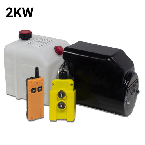 Flowfit 24V DC Single Acting Hydraulic Power pack 2KW with 4.5L Tank & Wireless Remote