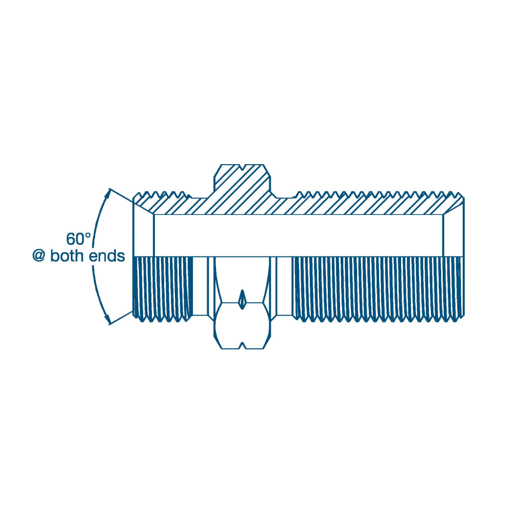 M12 M/M 1.5mm Pitch Bulkhead Only Hydraulic Adaptor