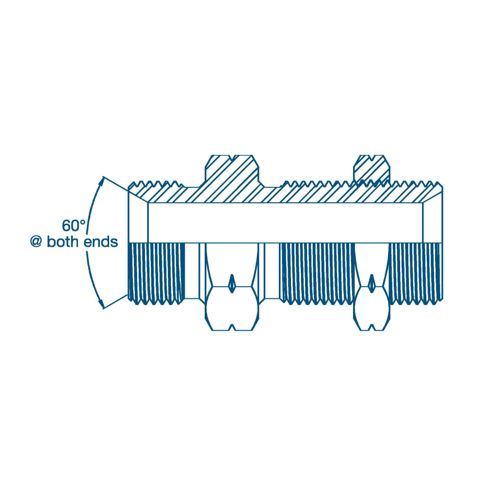 M12 M/M 1.5mm Pitch Bulkhead + Nut Hydraulic Adaptor