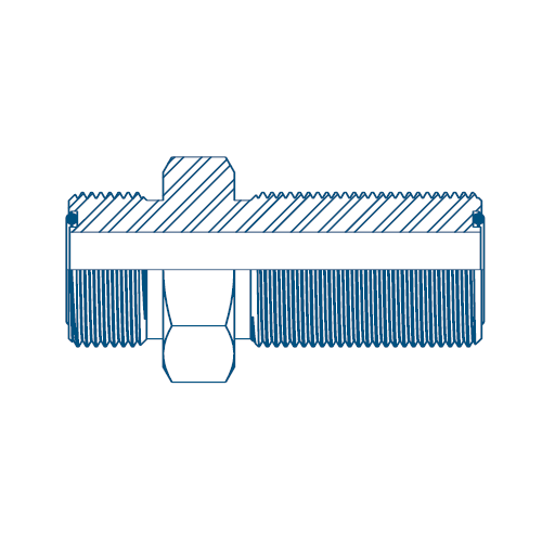 9/16 Orfs M/M Bulkhead Only Hydraulic Adaptor