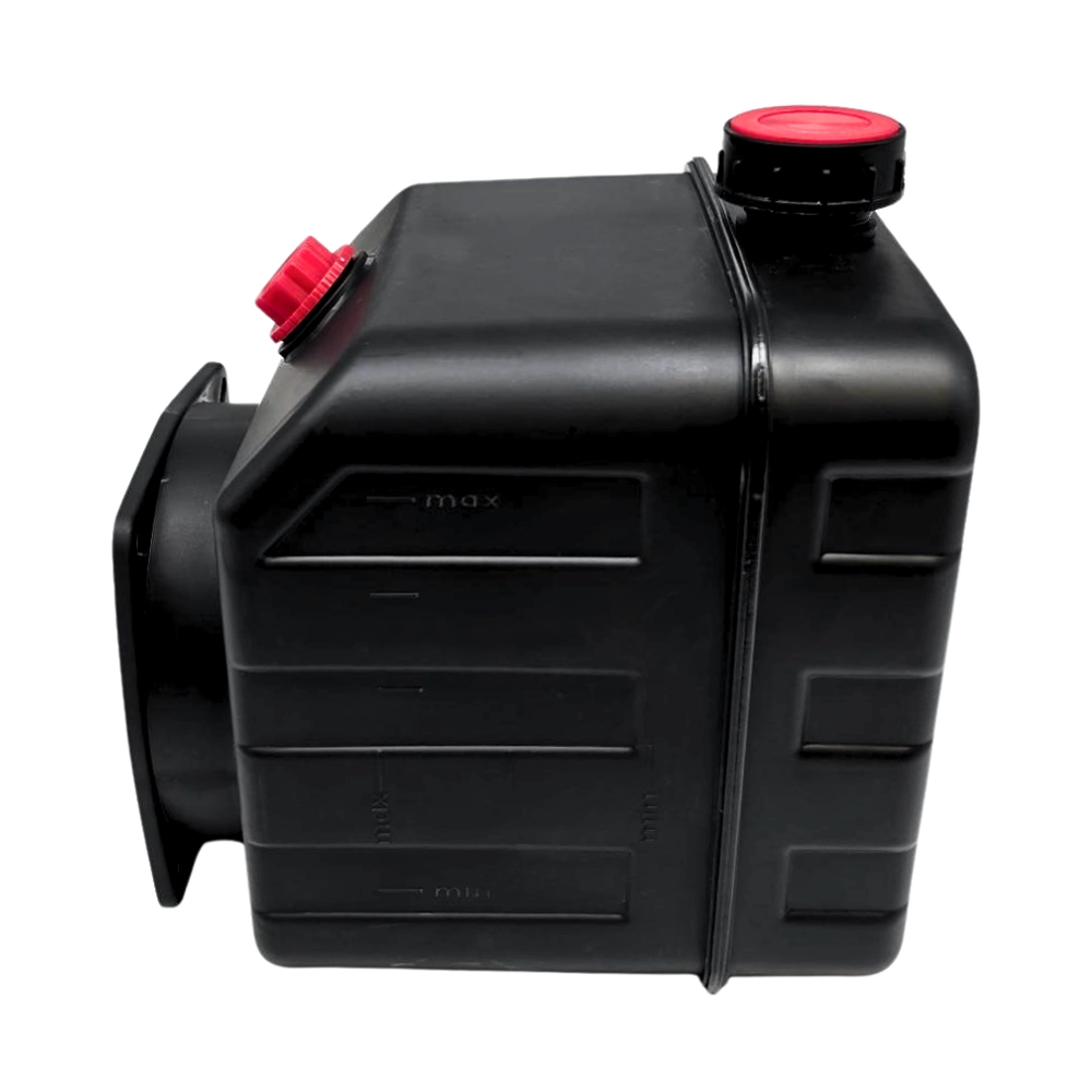 4.5 Litre Black Plastic Hydraulic Tank (120mm Neck) with Breather Plug — for DC Power Units