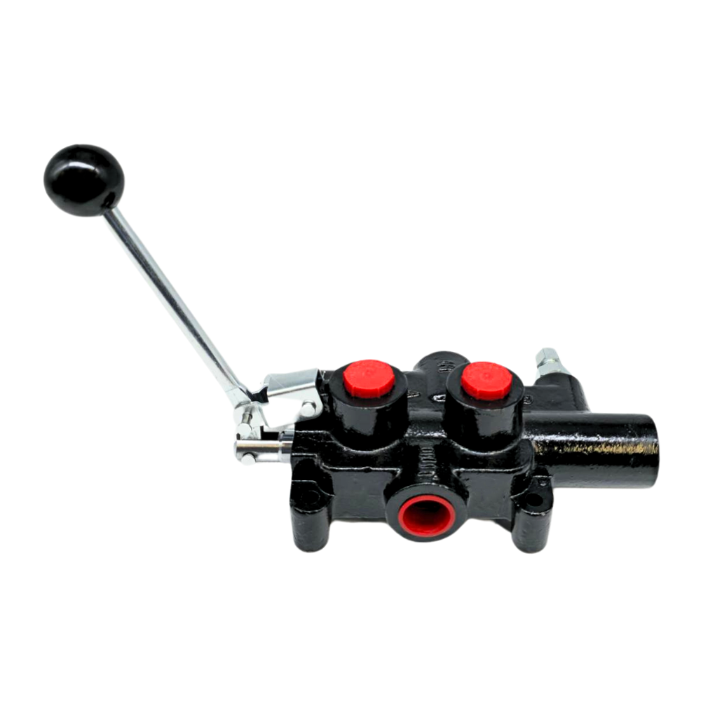 Flowfit 1 Bank, 3/4 BSP, 113 L/min Auto Kick Out, Classic Log Splitter Lever Valve Flowfit 1 Bank, 3/4 BSP, 113 L/min Auto Kick Out, Classic Log Splitter Lever Valve