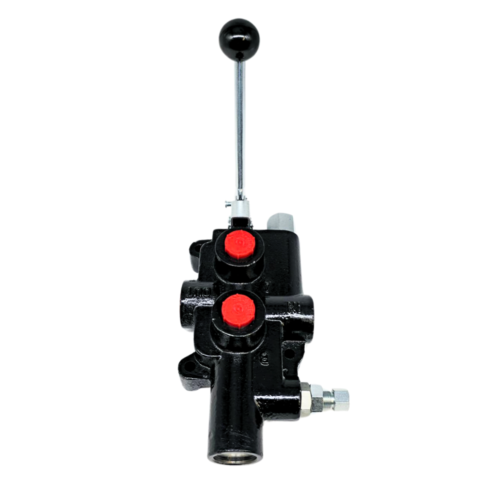 Flowfit 1 Bank, 3/4 BSP, 113 L/min Auto Kick Out, Classic Log Splitter Lever Valve Flowfit 1 Bank, 3/4 BSP, 113 L/min Auto Kick Out, Classic Log Splitter Lever Valve
