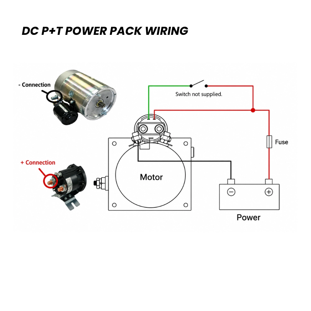 12V DC P+T Circuit Hydraulic Power Pack 1.6kW with 4.5L Tank