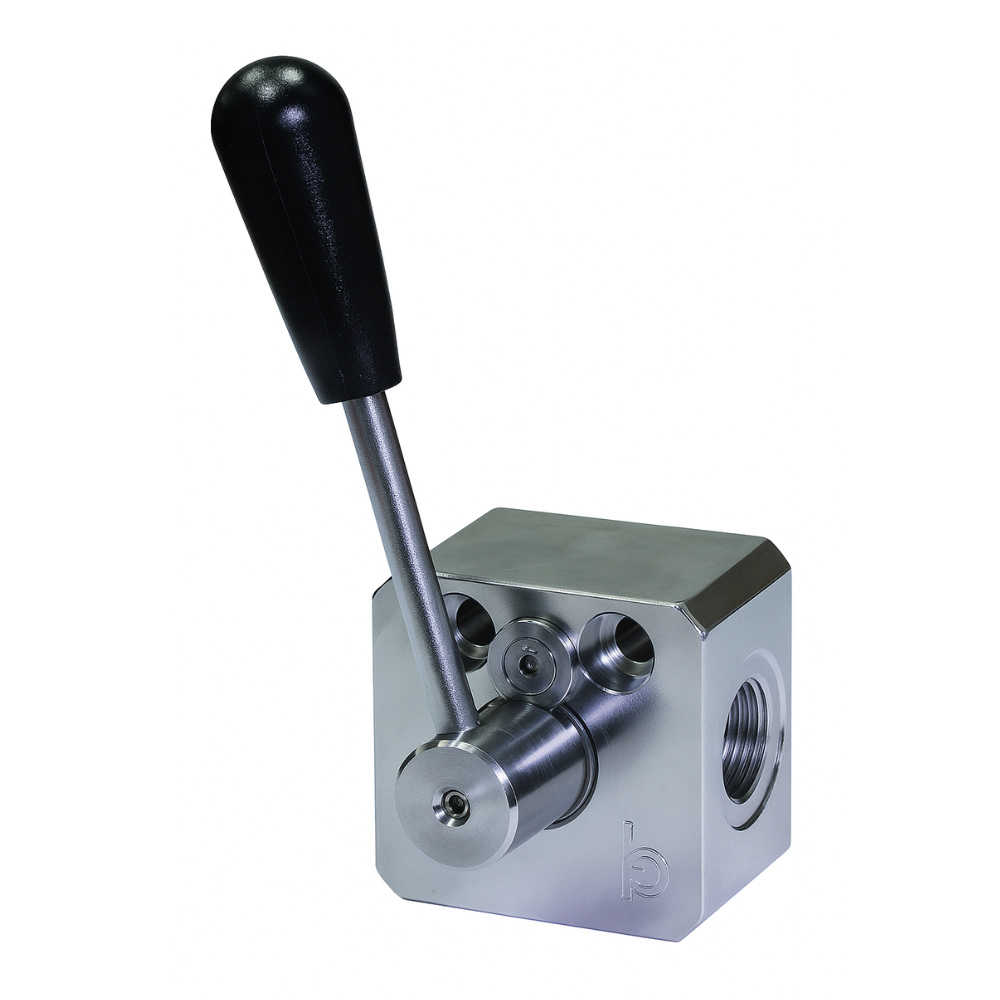 Stainless Steel Hydraulic 3 Way Diverter Valve, 1/4" BSP, Open Centre