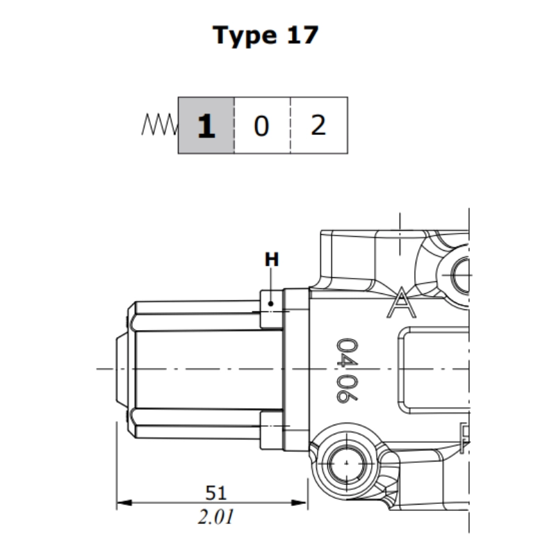 Walvoil DF10, 3 Way, 1/2" BSP, Closed Centre, Cam Controlled, Diverter Valve, Manual Spool, Spring Return, 90 L/min, 315 bar