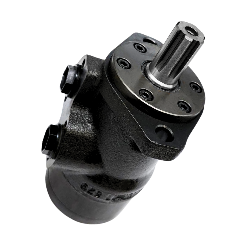 M+S Hydraulic Motor 50cc/rev 1 inch 6B Splined Shaft, 2 Hole Mount, High Pressure Seal
