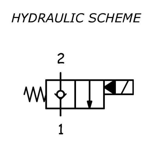 1/4"Bsp 12VDC 2Way Norm Closed Poppet 2/2 Valve 25L/min