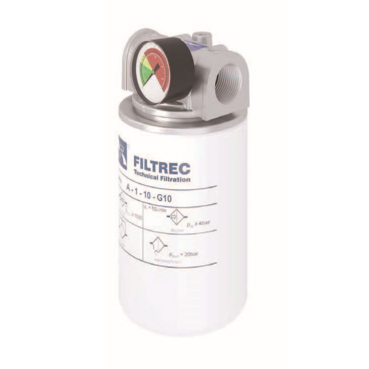 Filtrec FA1-10 In-Line Spin On Return Filter, 10 Micron, 3/4", 78 L/Min