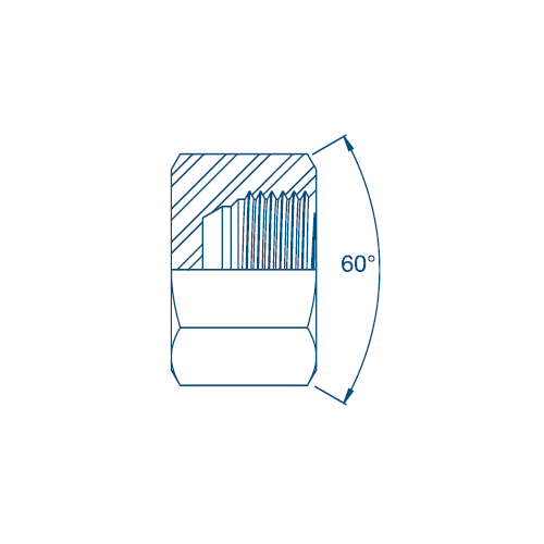 5/8 SAE Fixed Female Cap Hydraulic Adaptor