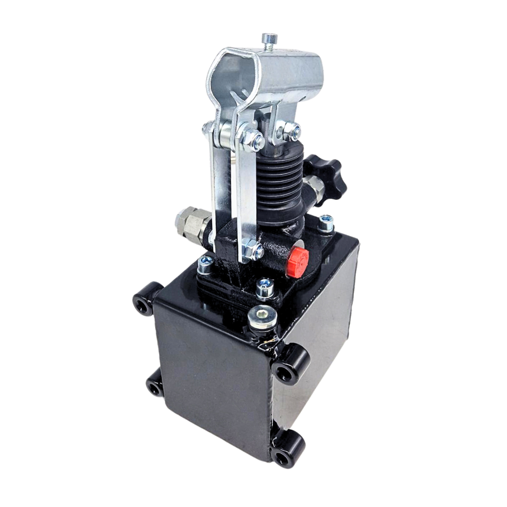 Flowfit Single Acting Hydraulic 12cc Hand Pump Assembly, With 1 Litre Tank, Relief Valve and Handlever Flowfit Single Acting Hydraulic 12cc Hand Pump Assembly, With 1 Litre Tank, Relief Valve and Handlever