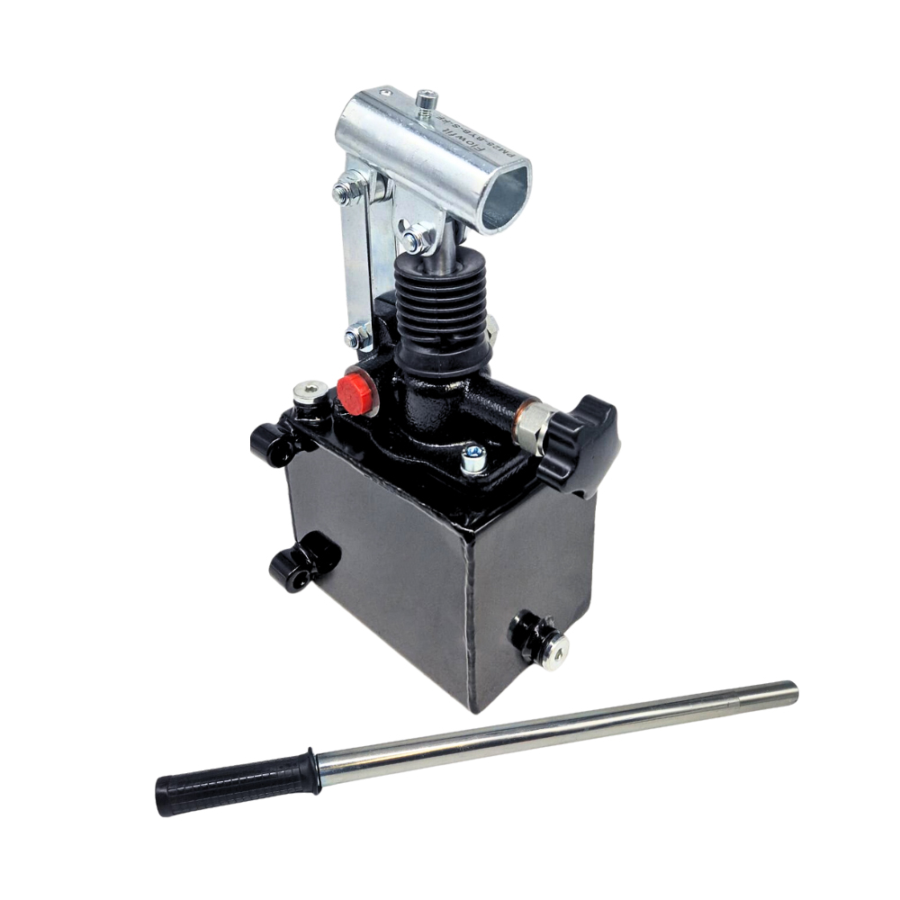 Flowfit Single Acting Hydraulic 12cc Hand Pump Assembly, With 1 Litre Tank, Relief Valve and Handlever