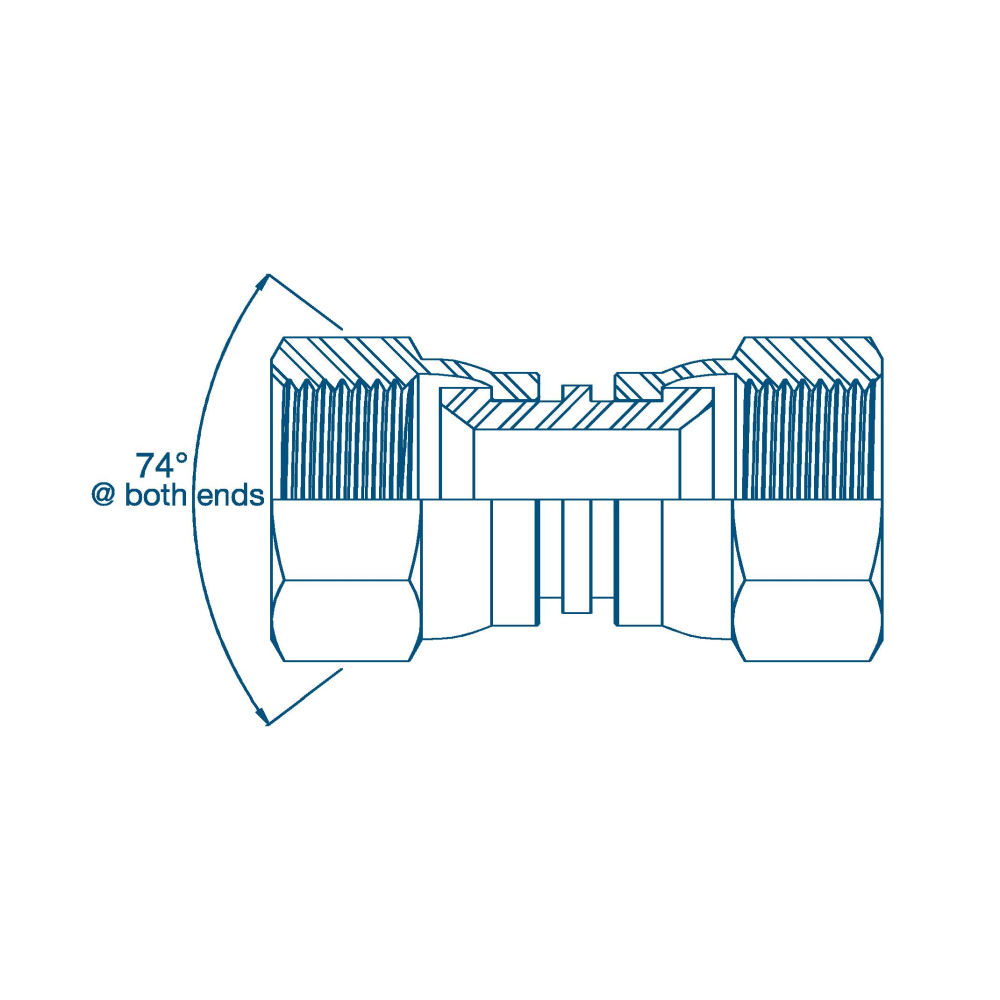 7/16 JIC x 7/16 JIC F/F