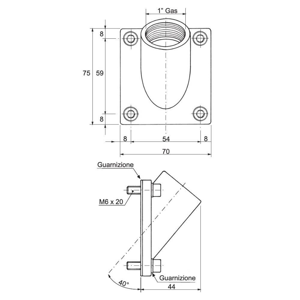 Inclined Flange for Side Applications