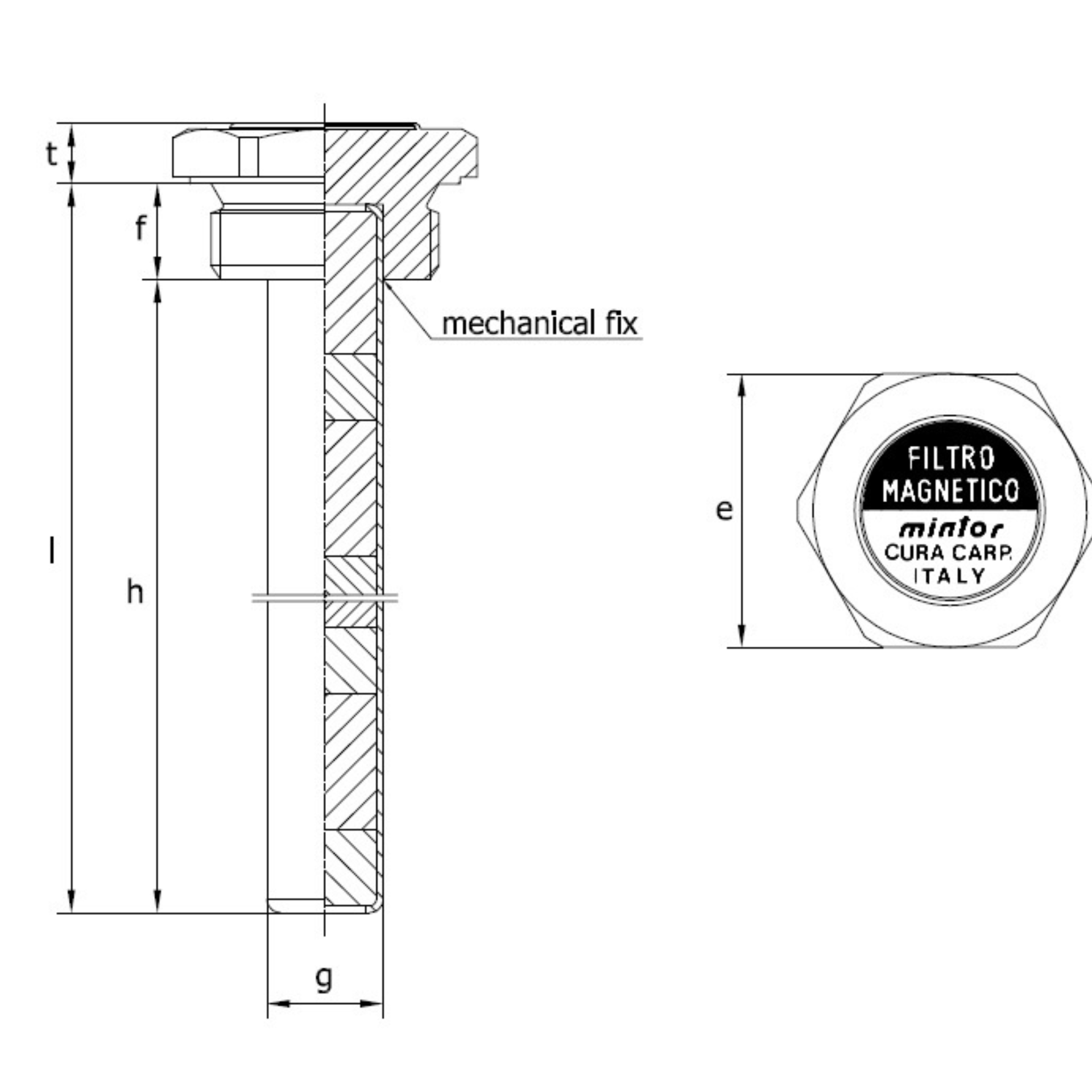 Hydraulic magnetic filter rod, 1/2" BSP Hydraulic magnetic filter rod, 1/2" BSP