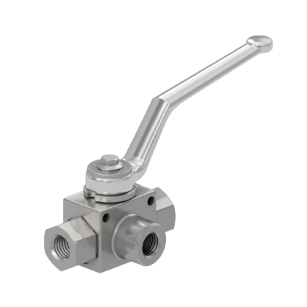 Gemels, GE5 Compact, Hydraulic Ball Valve, 3 Ways, 3/8" BSP, DN10