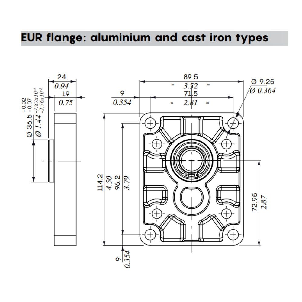 Walvoil 2XM Hydraulic Gear Motor, Group 2, 4.1CC, Reversible (External Drain), 1/2" BSP Inlet & Outlet, EU 4 Bolt 1/8 Taper Walvoil 2XM Hydraulic Gear Motor, Group 2, 4.1CC, Reversible (External Drain), 1/2" BSP Inlet & Outlet, EU 4 Bolt 1/8 Taper