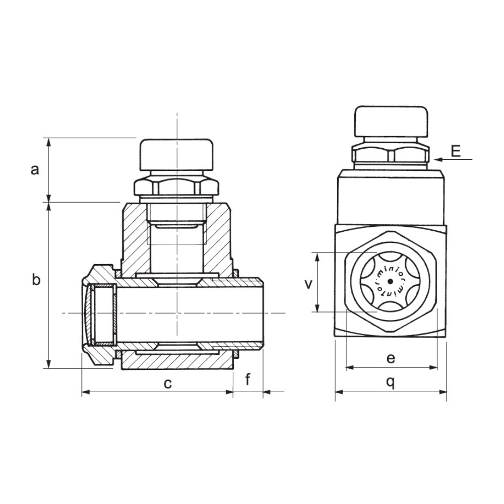 Hydraulic level indicator unit with breather plug, 3/8" BSP GTSF1M