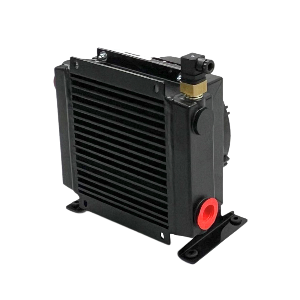 12VDC 100L/min Air Blast Oil Cooler 1"Bsp c/w 60deg Fixed Thermostat