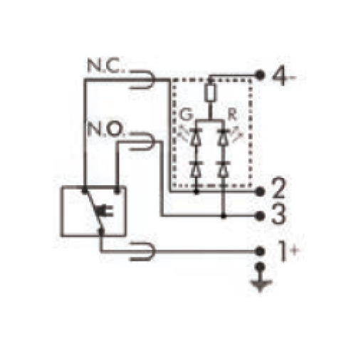 LC24 LED HIRSCHMANN CONNECTOR, 24V GREEN=ON RED=CLOGGED