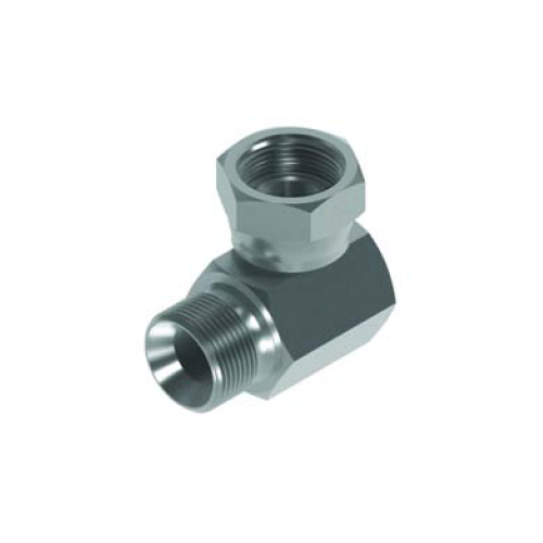 1/4 BSP x 1/4 BSP M/F 90° Compact For Bonded Seal with Soft Seat Oring On Fem Hydraulic Adaptor