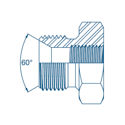 3/8 BSP Coned x 1/8 BSP M/Fix Fem Bush Hydraulic Adaptor 3/8 BSP Coned x 1/8 BSP M/Fix Fem Bush Hydraulic Adaptor