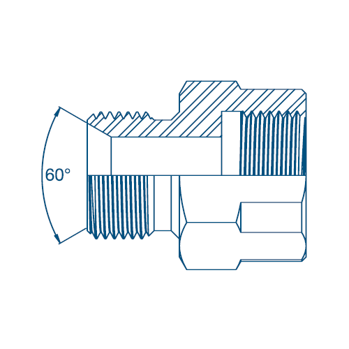 1/8 BSP x 1/8 BSP M/Fix Fem Gauge Hydraulic Adaptor