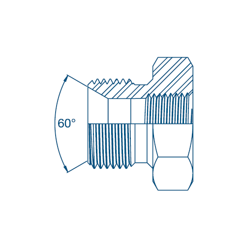 1/2 BSP x 1/4 BSPT M/Fix Fem Bush Hydraulic Adaptor 1/2 BSP x 1/4 BSPT M/Fix Fem Bush Hydraulic Adaptor