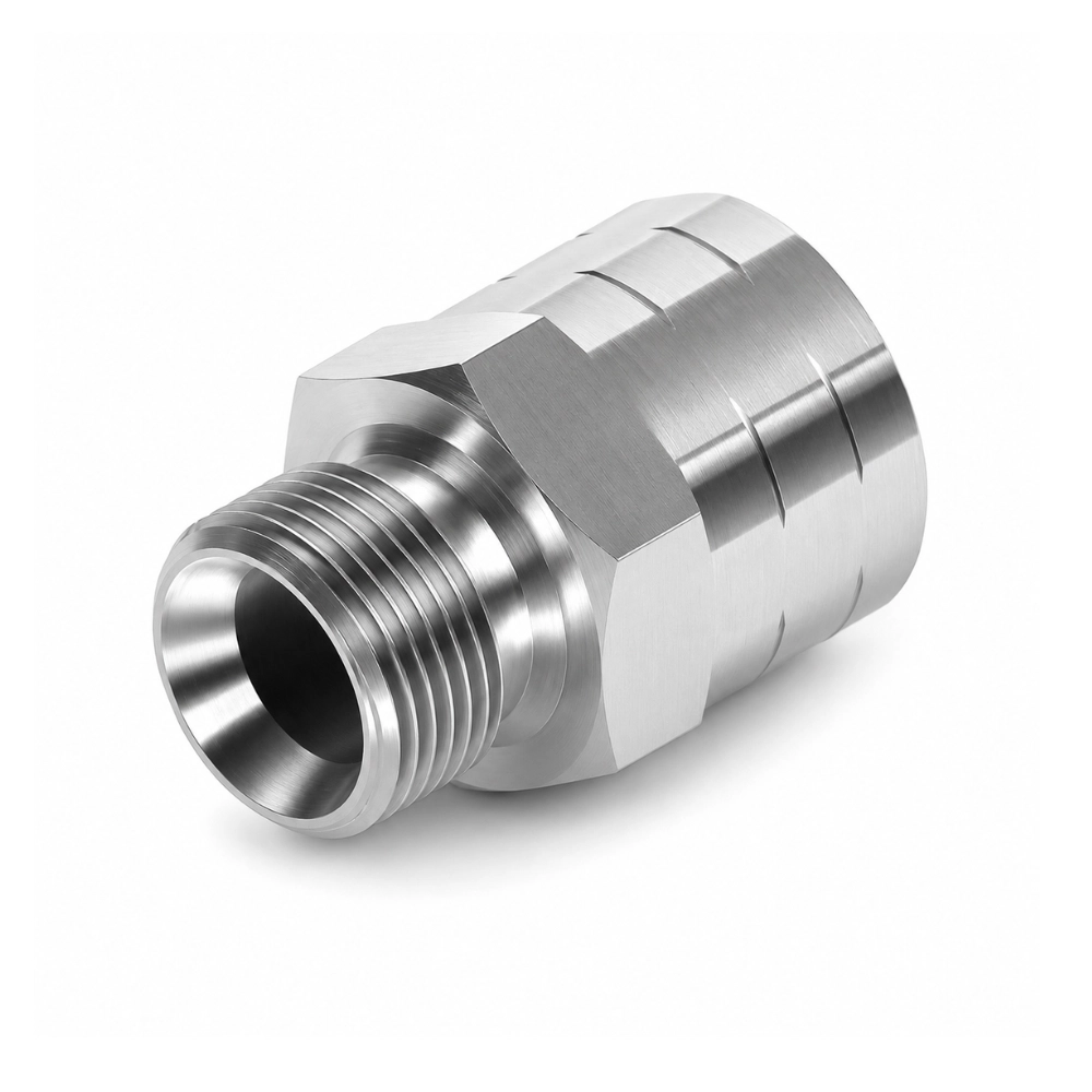 1/4" BSP Male x 1/8" BSPT Fixed Female Extension Hydraulic Adaptor