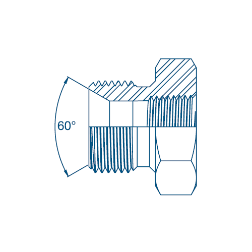 3/8 BSP x 1/8 NPTF M/Fix Fem Bush Hydraulic Adaptor